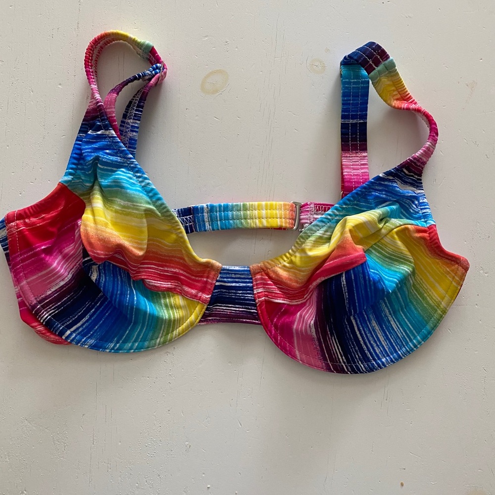 Rainbow bikini top